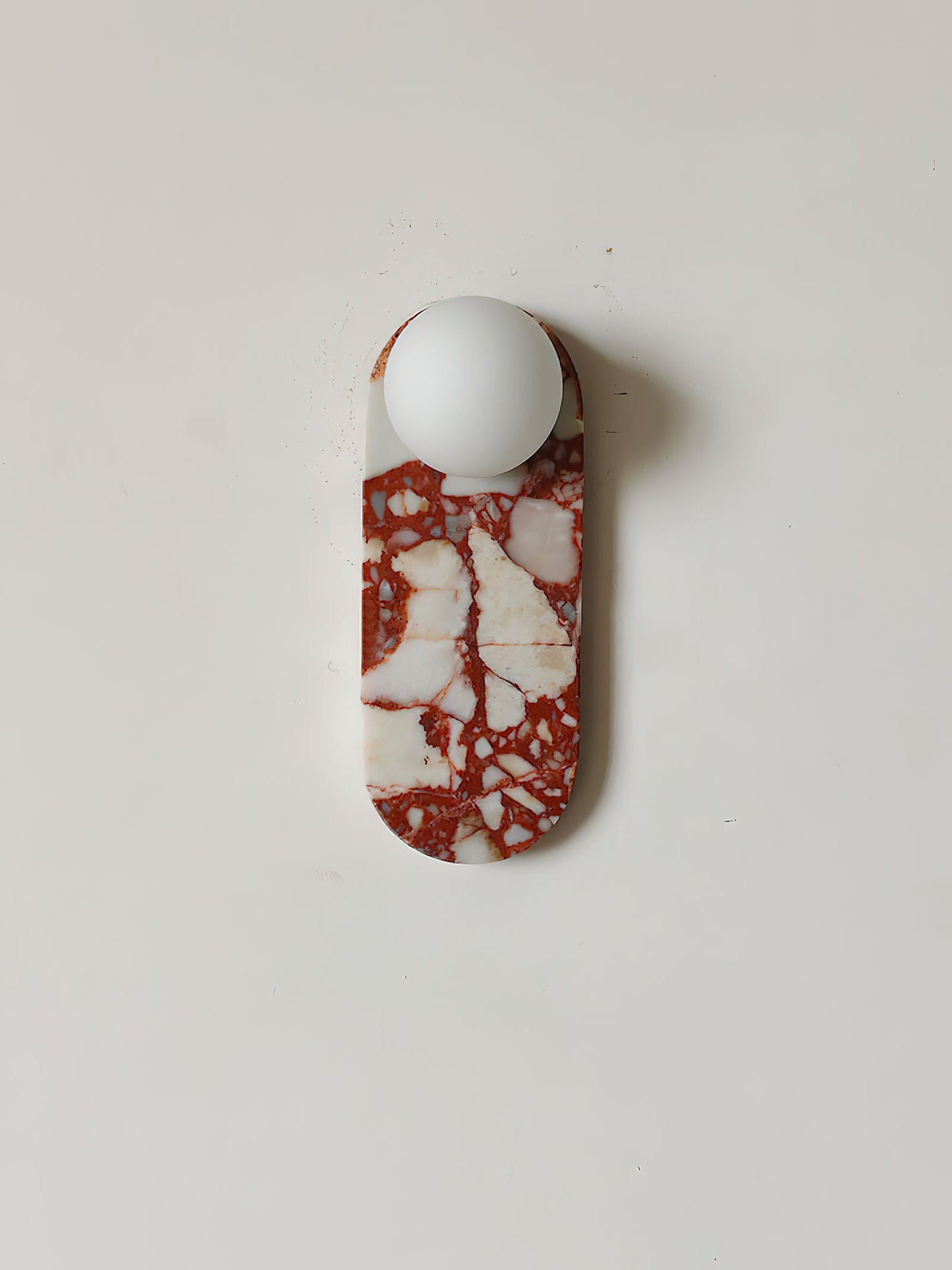 Lucie Wall Lamp - Indoor LED Marble Fixture, Mid-Century Design