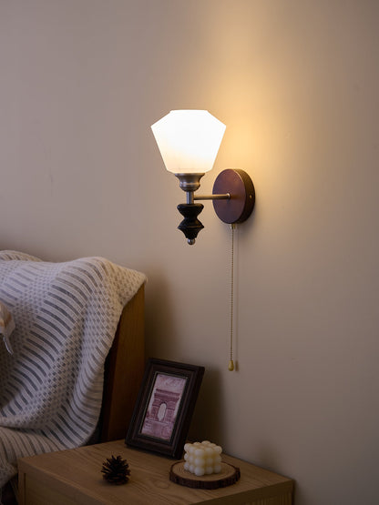 Lucille Wall Lamp - Hexagonal Glass Shade, Indoor Lighting