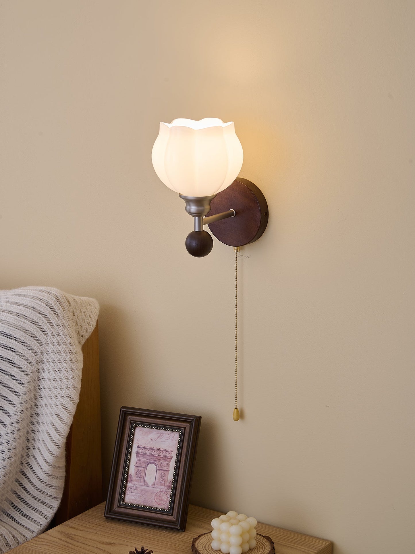 Lucille Wall Lamp - Hexagonal Glass Shade, Indoor Lighting