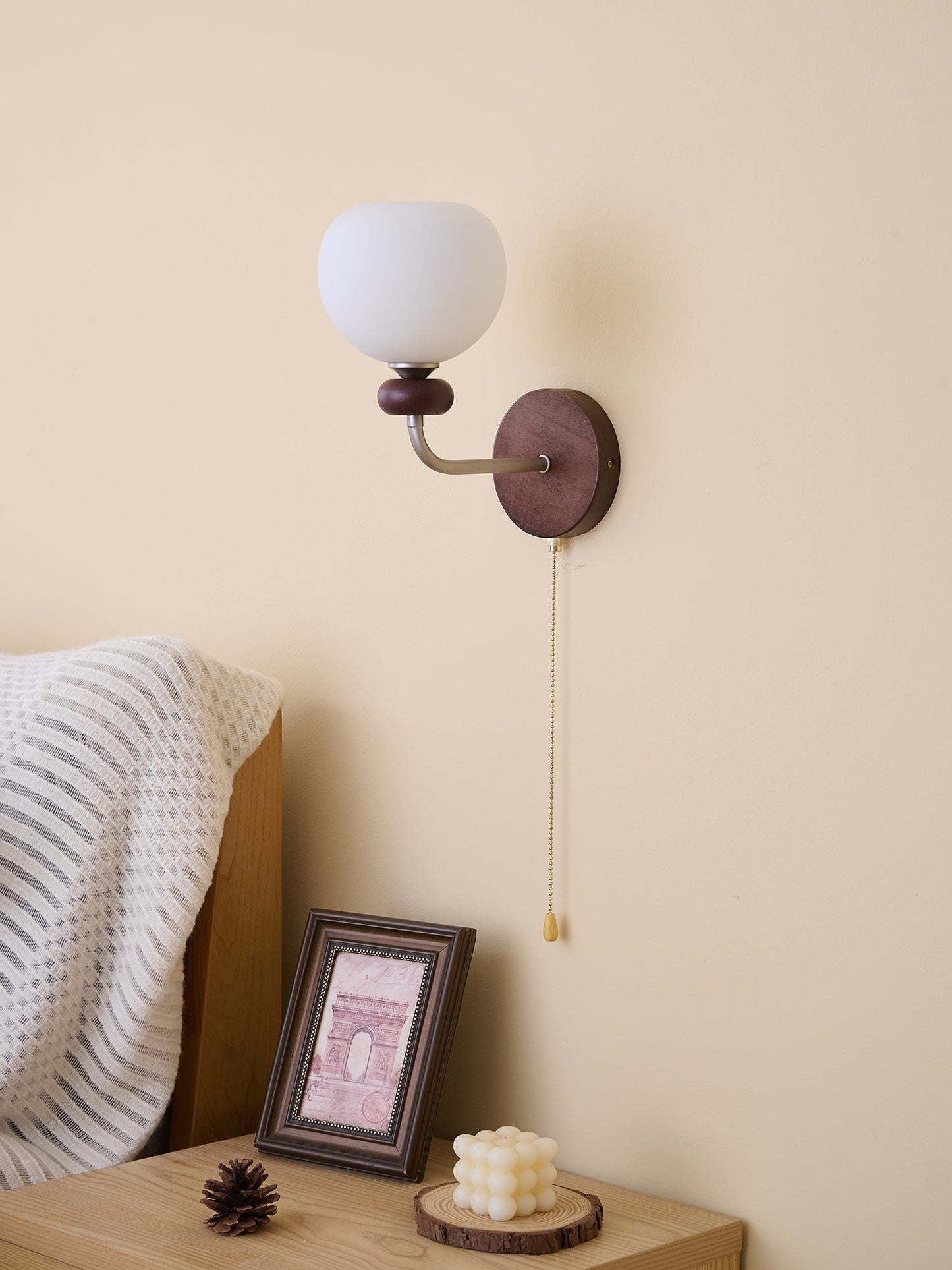 Lucille Wall Lamp - Hexagonal Glass Shade, Indoor Lighting
