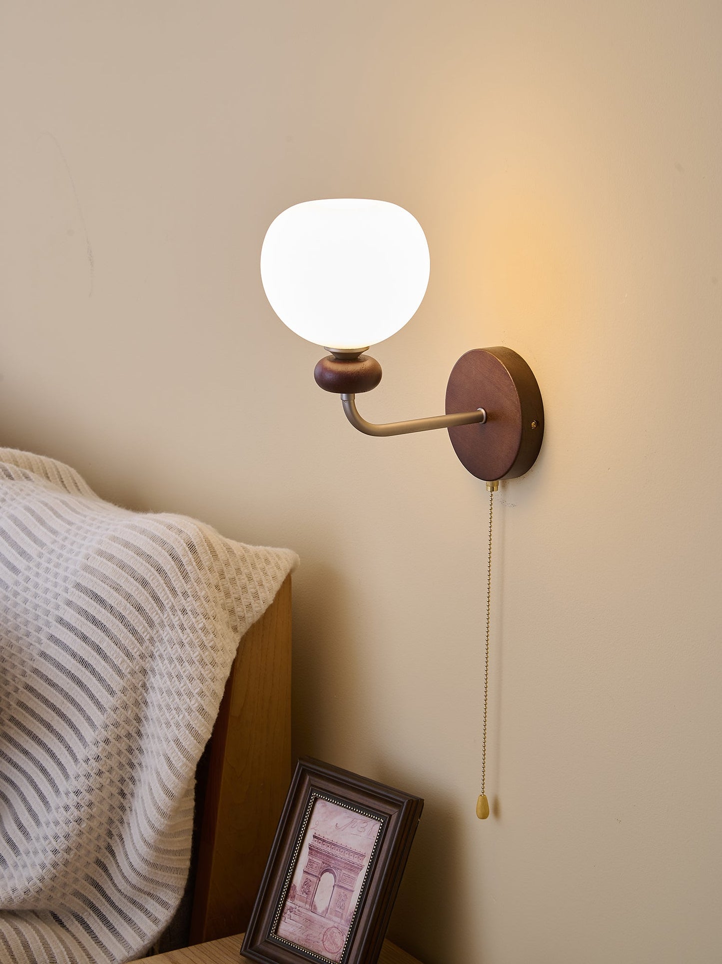 Lucille Wall Lamp - Hexagonal Glass Shade, Indoor Lighting