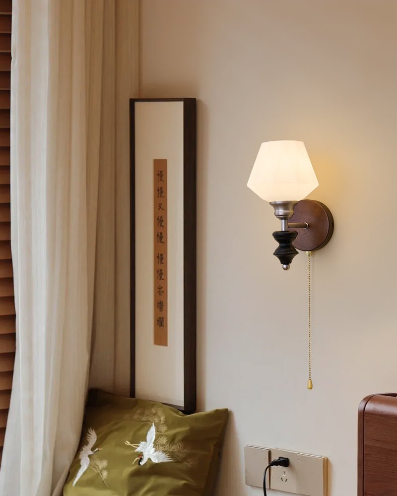 Lucille Wall Lamp - Hexagonal Glass Shade, Indoor Lighting