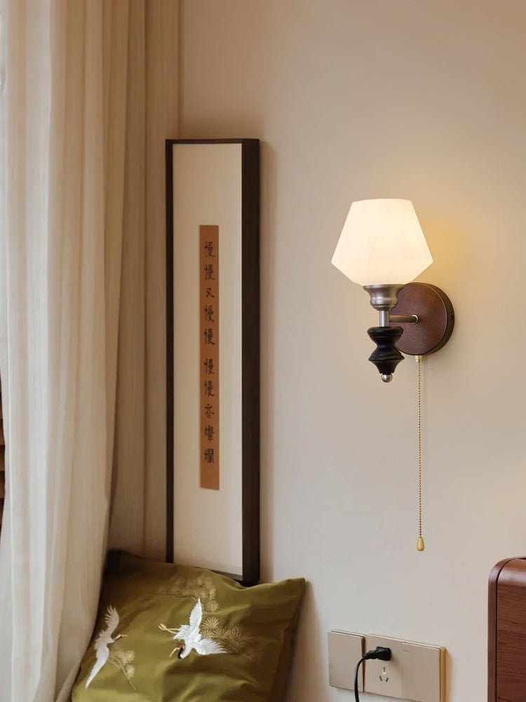 Lucille Wall Lamp - Hexagonal Glass Shade, Indoor Lighting