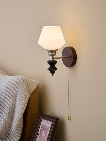 Lucille Wall Lamp - Hexagonal Glass Shade, Indoor Lighting