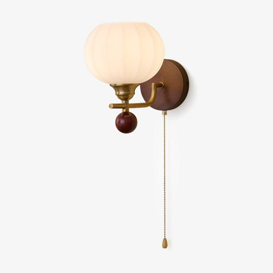 Lumea Crest Wall Lamp - LED Indoor Iron Wood Light