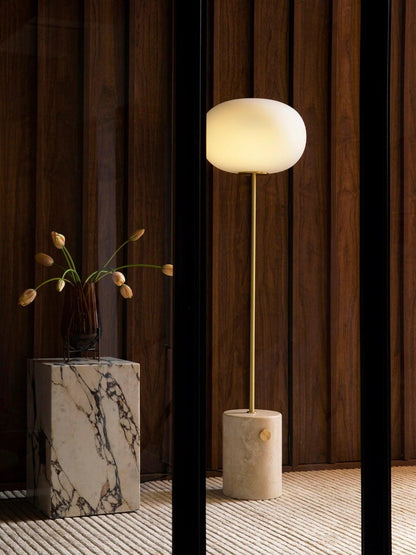 Jwda Floor Lamp with Marble Base and LED Light, Indoor