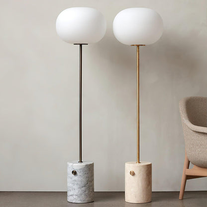 Jwda Floor Lamp with Marble Base and LED Light, Indoor