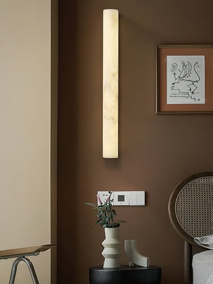 Luminara Alabaster Wall Sconce with Integrated LED Light