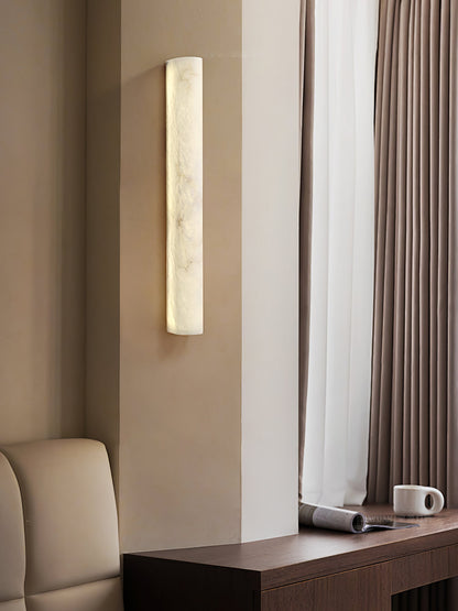 Luminara Alabaster Wall Sconce with Integrated LED Light