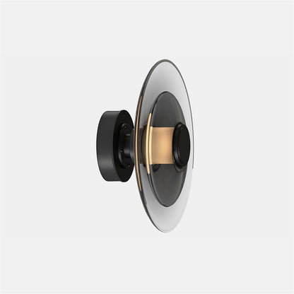 Luna A Disc Sconce - LED Wall Light in Black or Gold