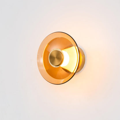 Luna A Disc Sconce - LED Wall Light in Black or Gold
