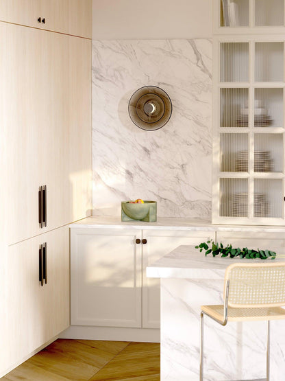 Luna A Disc Sconce - LED Wall Light in Black or Gold