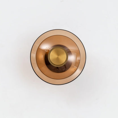 Luna A Disc Sconce - LED Wall Light in Black or Gold