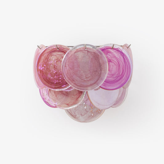 Lunaria Disc Murano Wall Lamp - Handcrafted LED Glass Light
