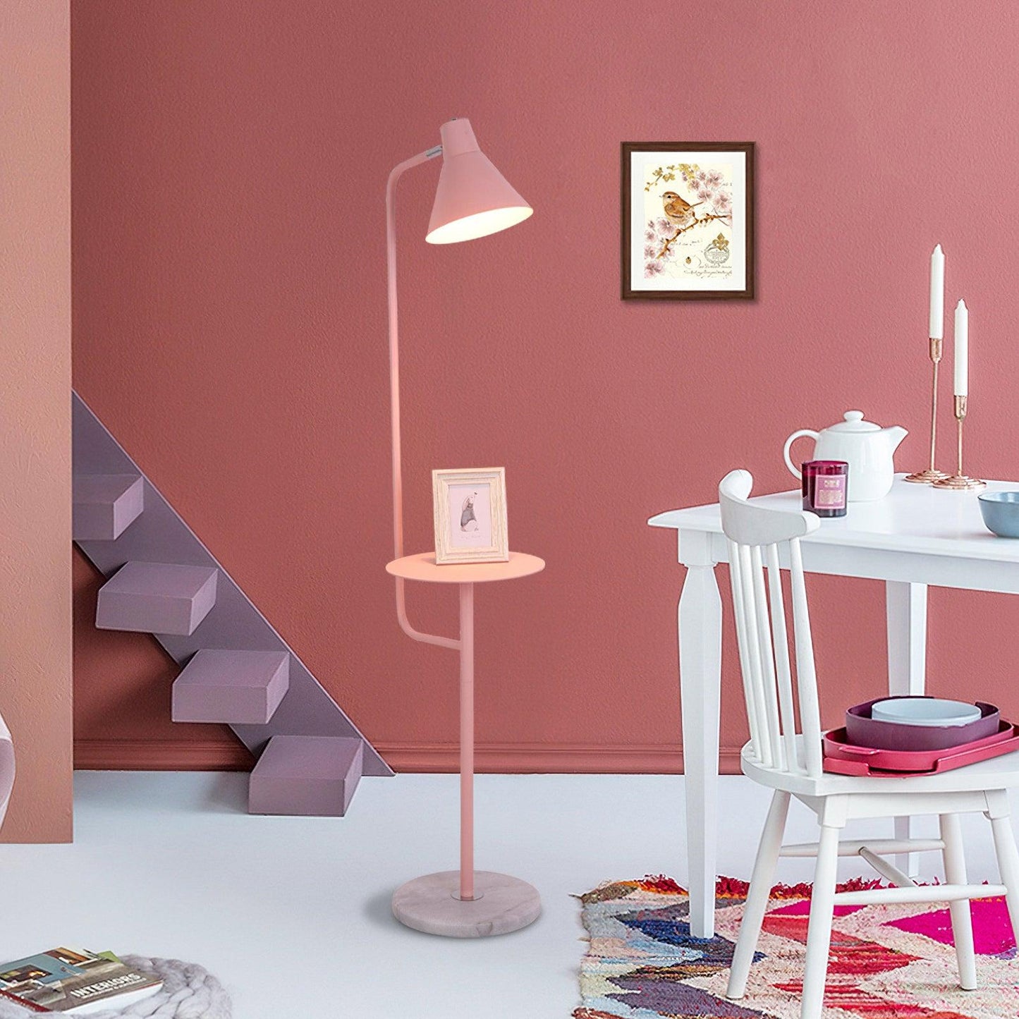 Macaroon Floor Lamp with Tray - LED Indoor Lighting