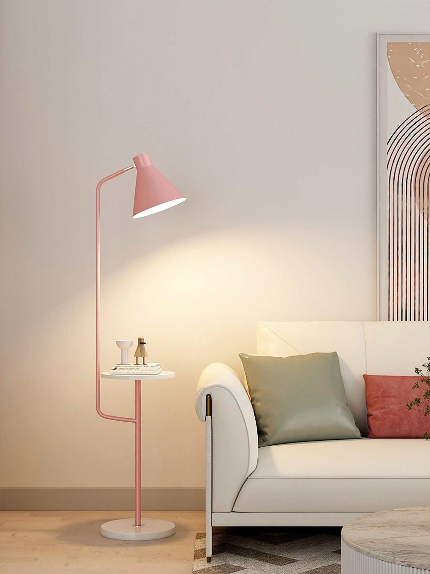 Macaroon Floor Lamp with Tray - LED Indoor Lighting