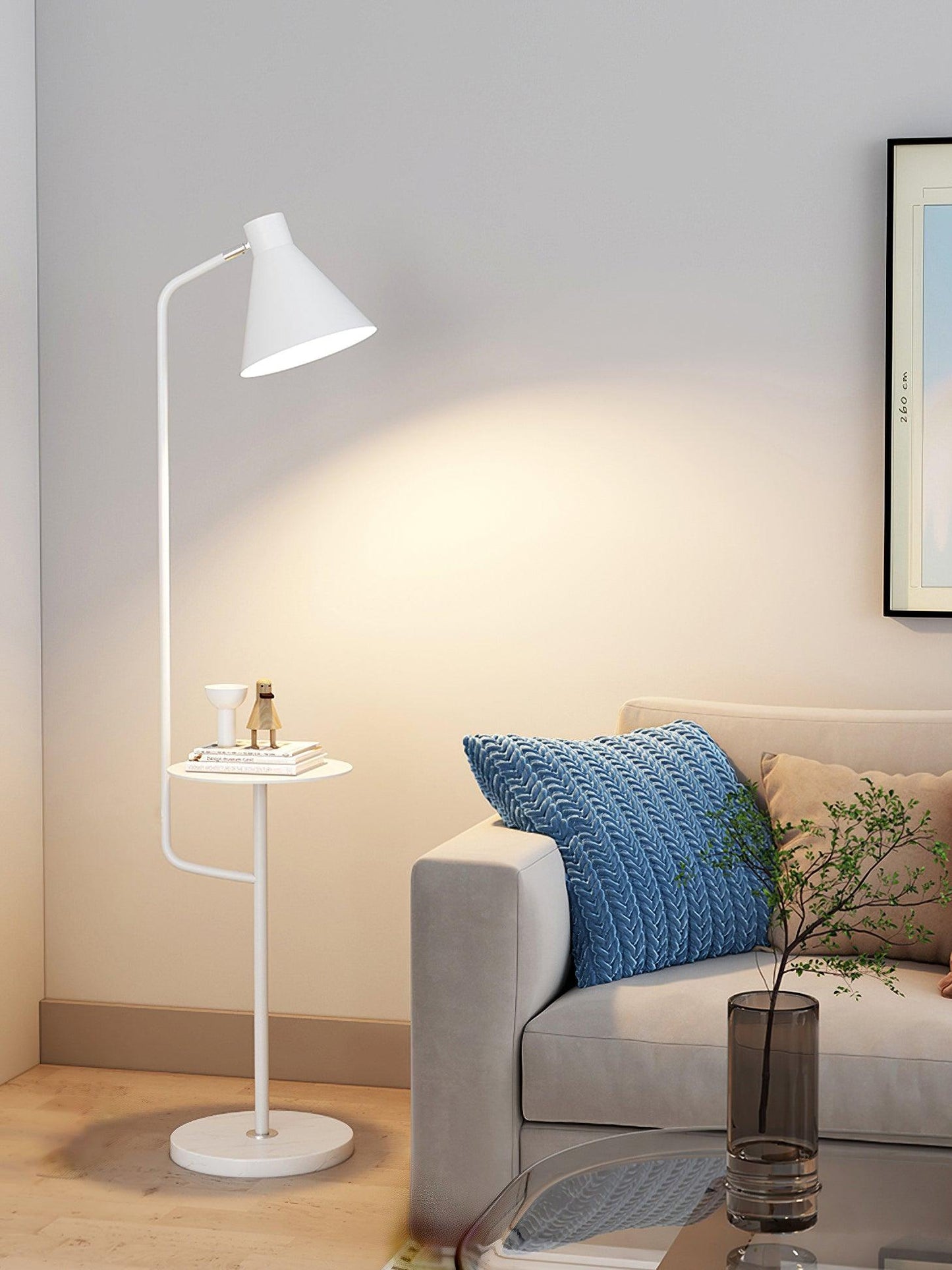 Macaroon Floor Lamp with Tray - LED Indoor Lighting