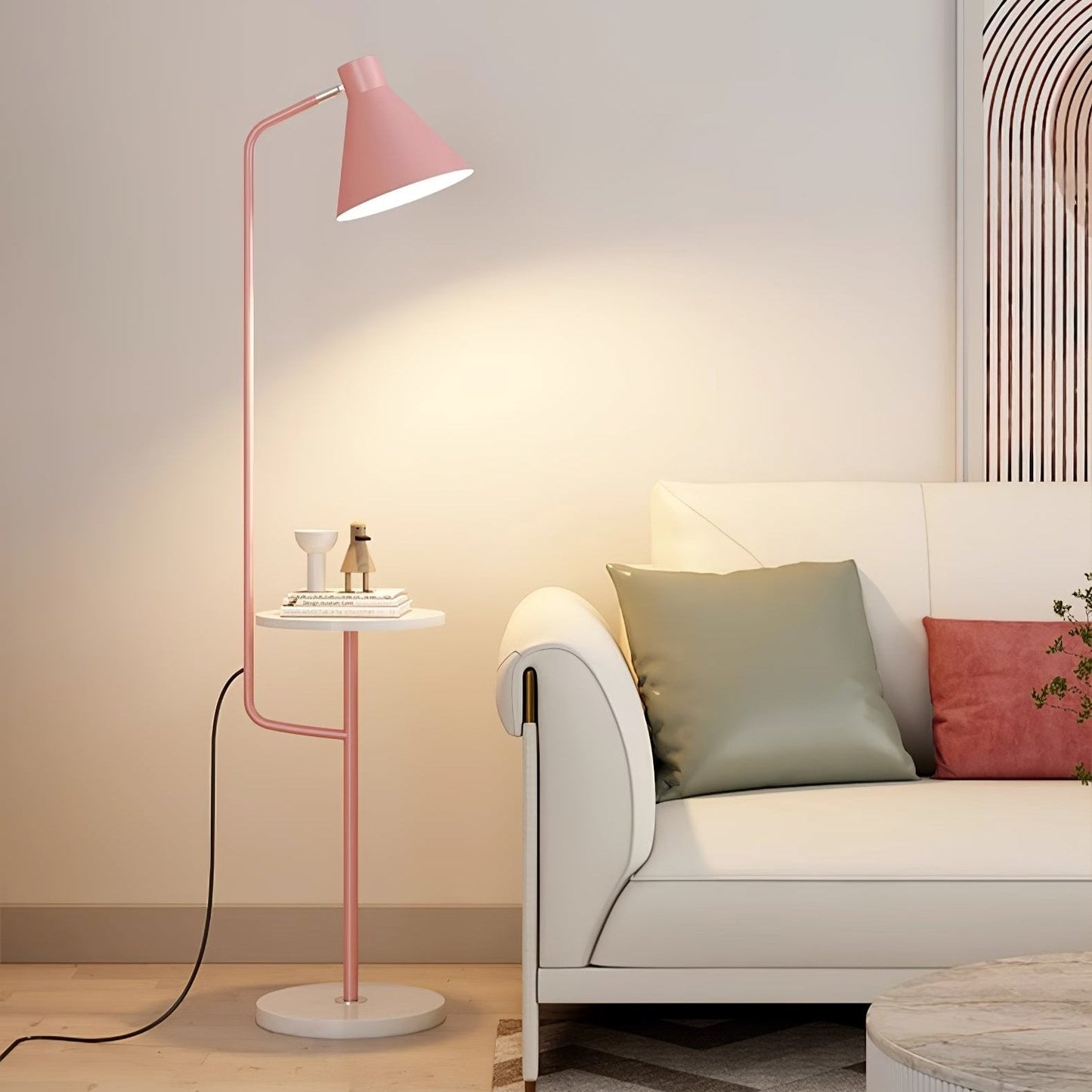 Macaroon Floor Lamp with Tray - LED Indoor Lighting
