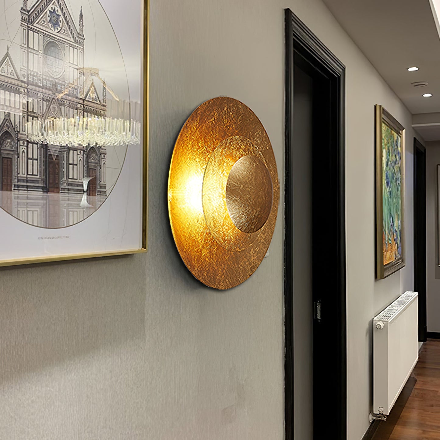 Machine Wall Lamp with LED Lighting - Modern Gold Design