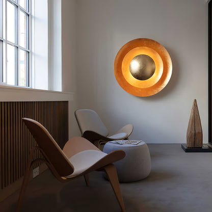 Machine Wall Lamp with LED Lighting - Modern Gold Design