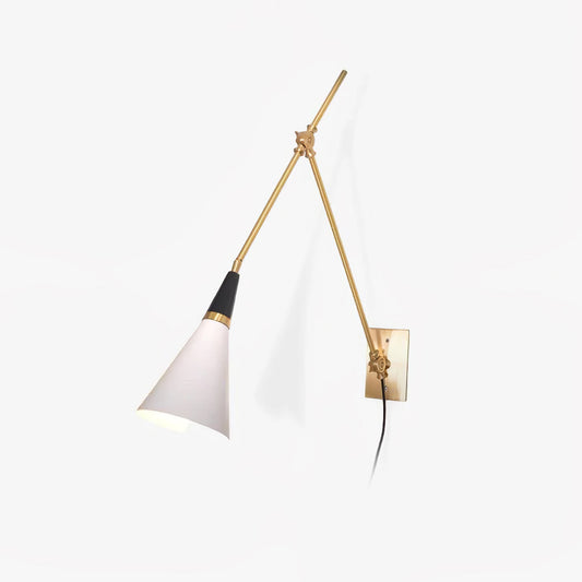 Magari Plug In Wall Lamp with Adjustable Shade LED Light