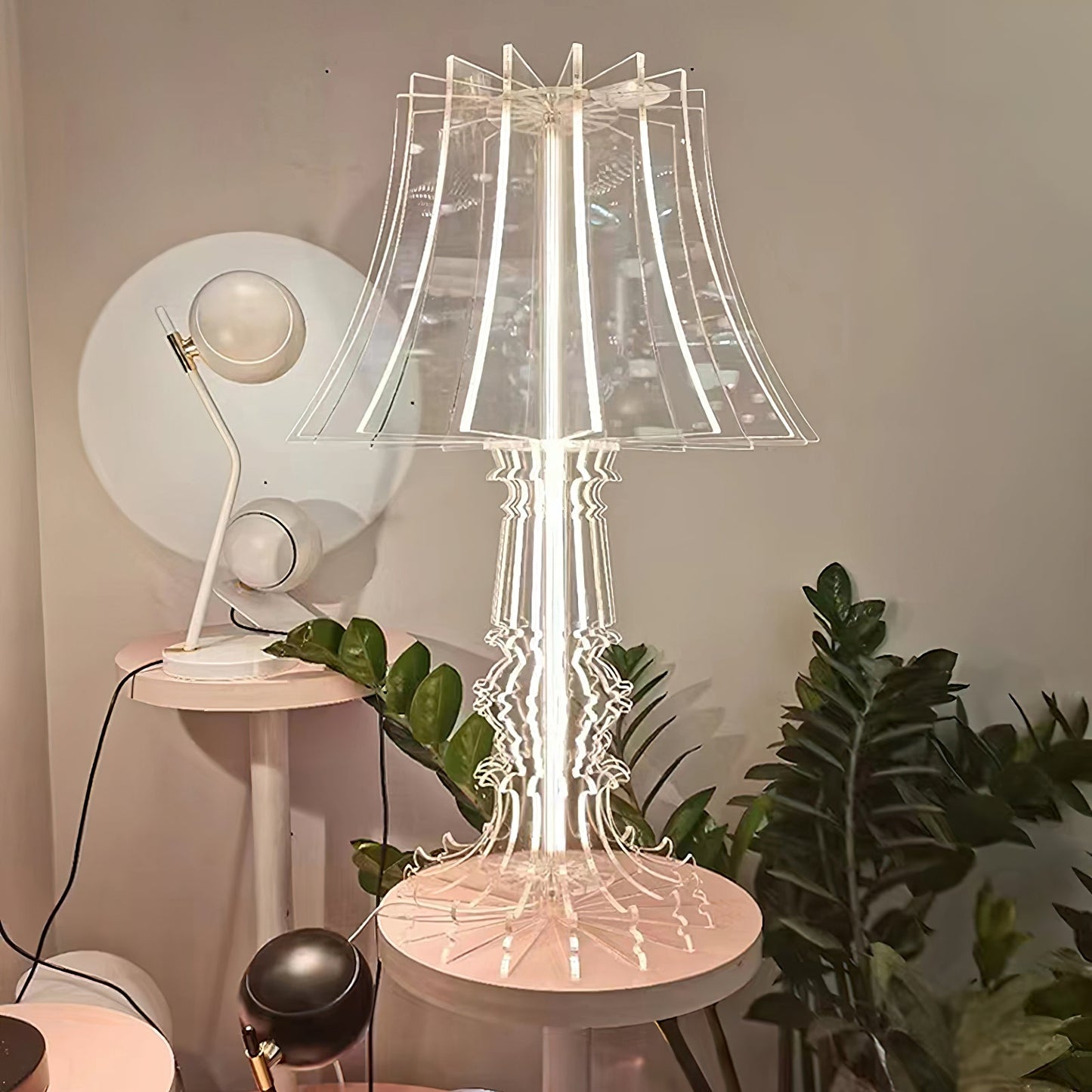 Josephine Table & Floor Lamp with Integrated LED Lighting