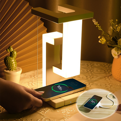 Levitating LED Table Lamp - Anti-Gravity Design with Wireless Charging