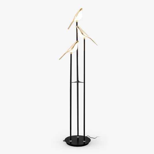 Magpie Perch Floor Lamp with Integrated LED - Elegant Design