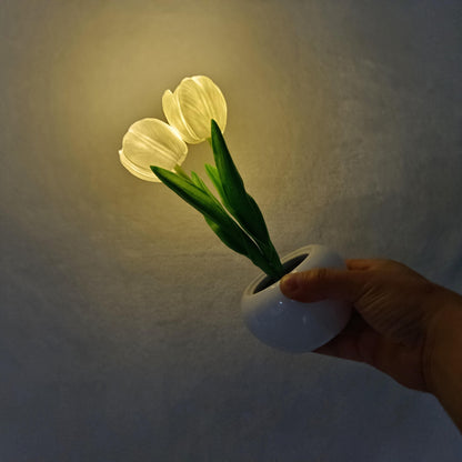 Modern Creative Simulation Tulip Peony LED Table Lamp