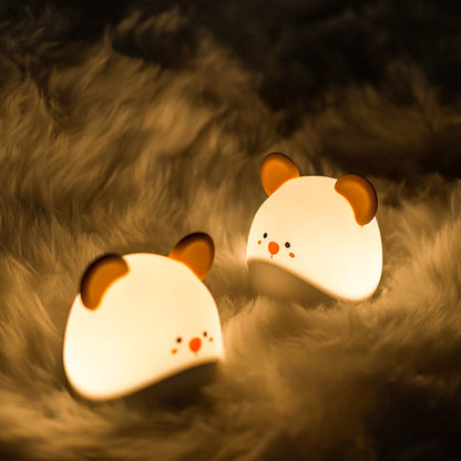 Cartoon Mouse Silicone USB LED Night Light Table Lamp