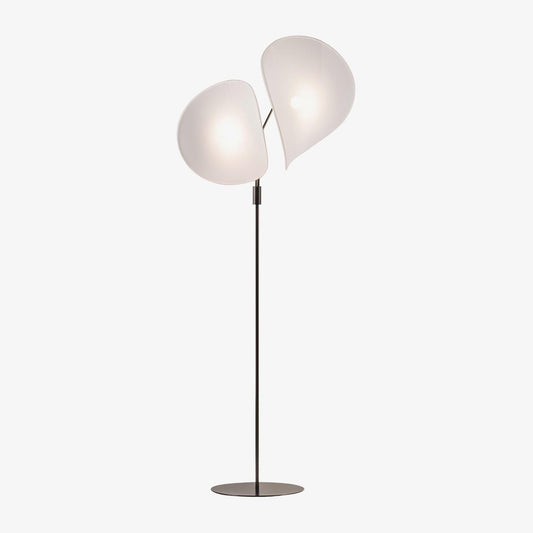 Manta Floor Lamp with Adjustable LED Lighting and Fabric Shade