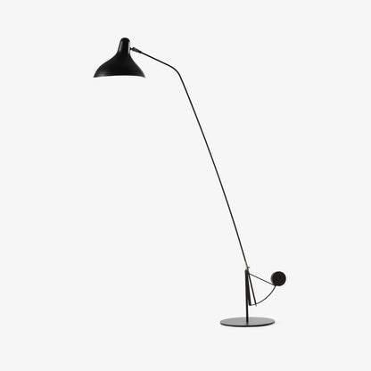 Mantis Arm Floor Lamp with LED, Adjustable Height, Black