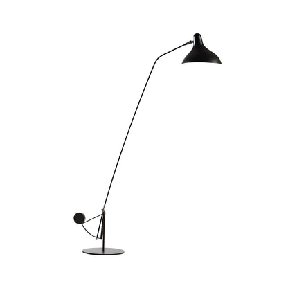 Mantis Arm Floor Lamp with LED, Adjustable Height, Black