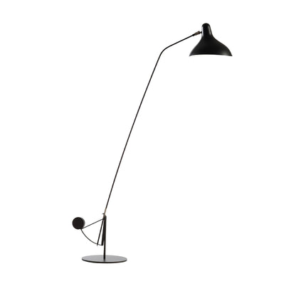 Mantis Arm Floor Lamp with LED, Adjustable Height, Black