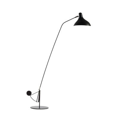 Mantis Arm Floor Lamp with LED, Adjustable Height, Black