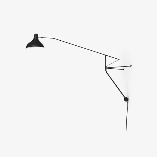 Mantis Arm Wall Lamp Black Metal LED Indoor Light