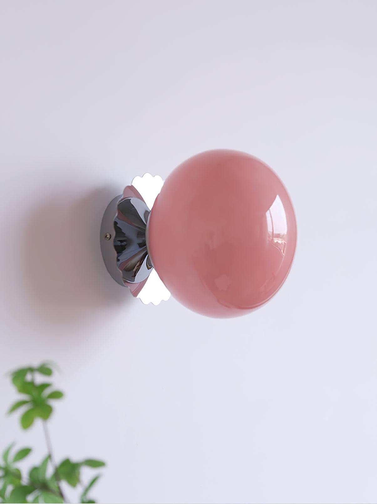 Marshmallow Sconces Pink Glass LED Wall/Ceiling Light