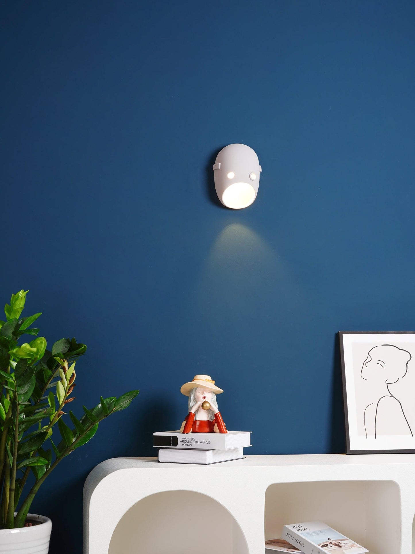 Mask Wall Light - LED Indoor Decorative Light Fixture Set of 2