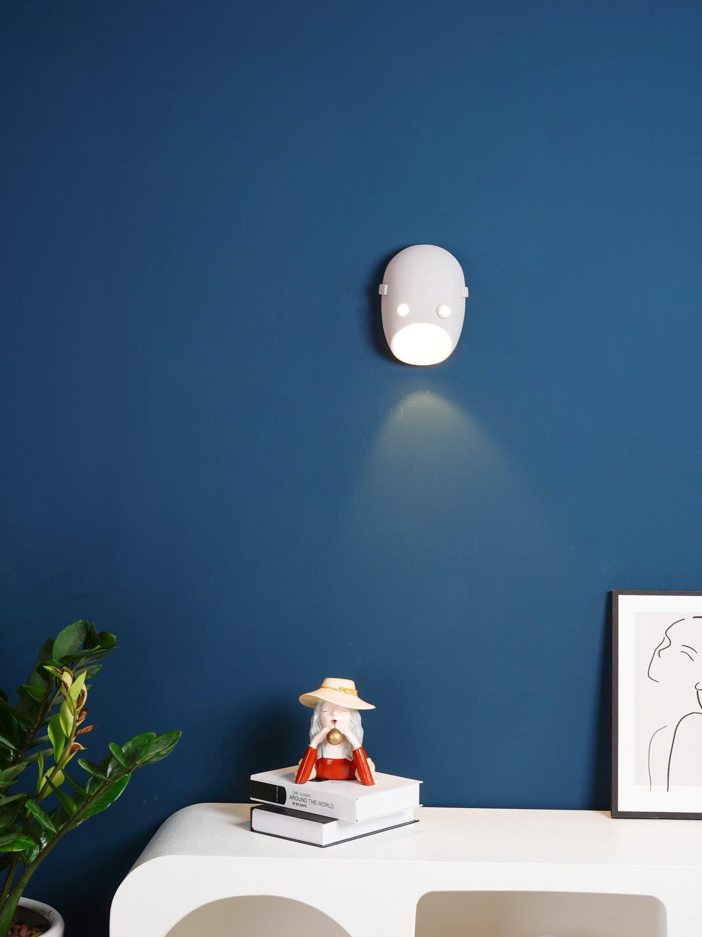 Mask Wall Light - LED Indoor Decorative Light Fixture Set of 2