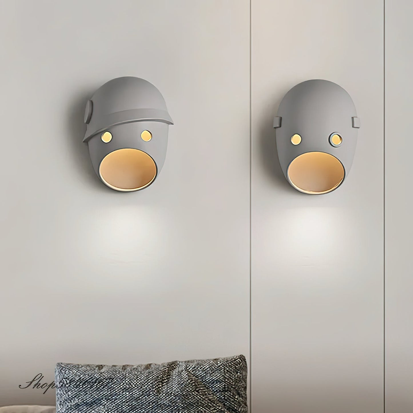 Mask Wall Light - LED Indoor Decorative Light Fixture Set of 2