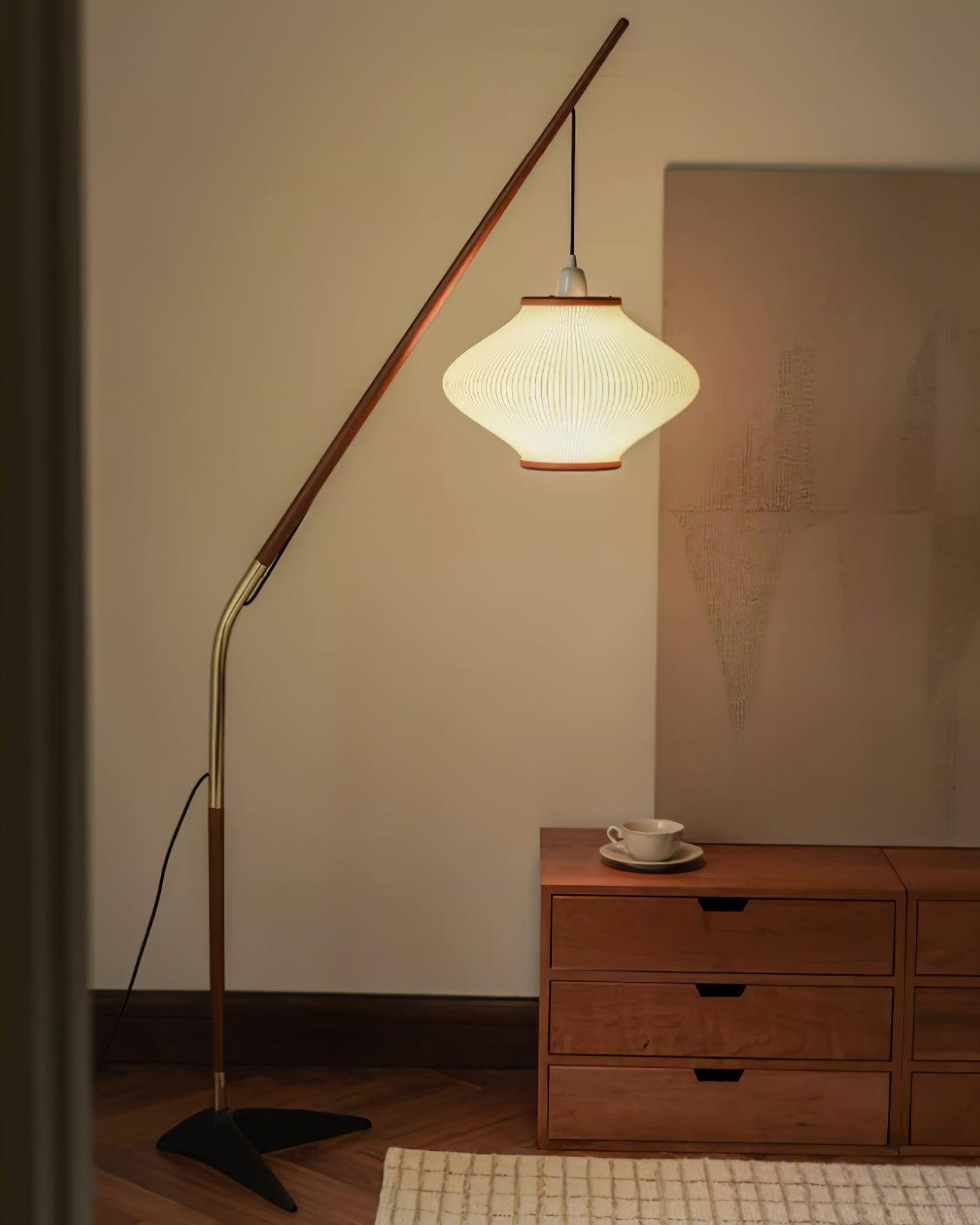 Matsusu Floor Lamp LED Brass Ash Wood Indoor Lighting