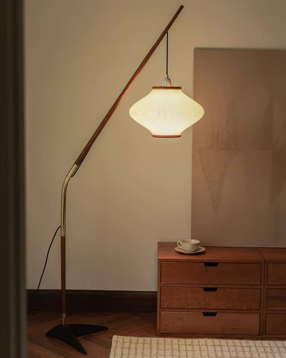 Matsusu Floor Lamp LED Brass Ash Wood Indoor Lighting