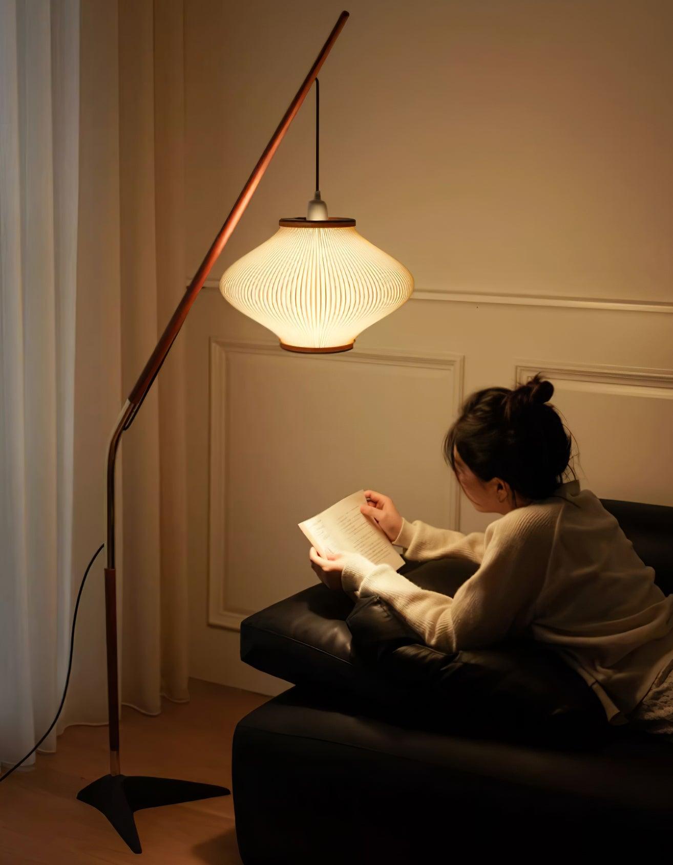 Matsusu Floor Lamp LED Brass Ash Wood Indoor Lighting