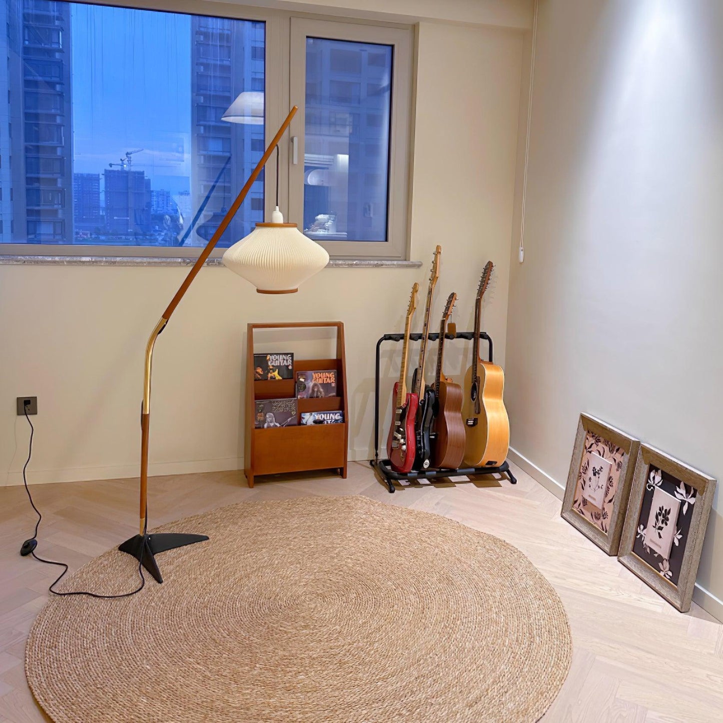 Matsusu Floor Lamp LED Brass Ash Wood Indoor Lighting