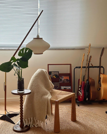 Matsusu Floor Lamp LED Brass Ash Wood Indoor Lighting