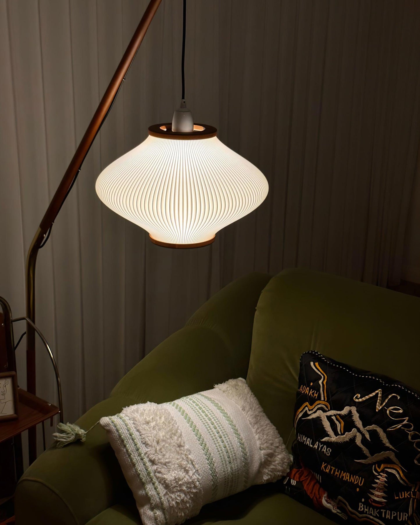 Matsusu Floor Lamp LED Brass Ash Wood Indoor Lighting