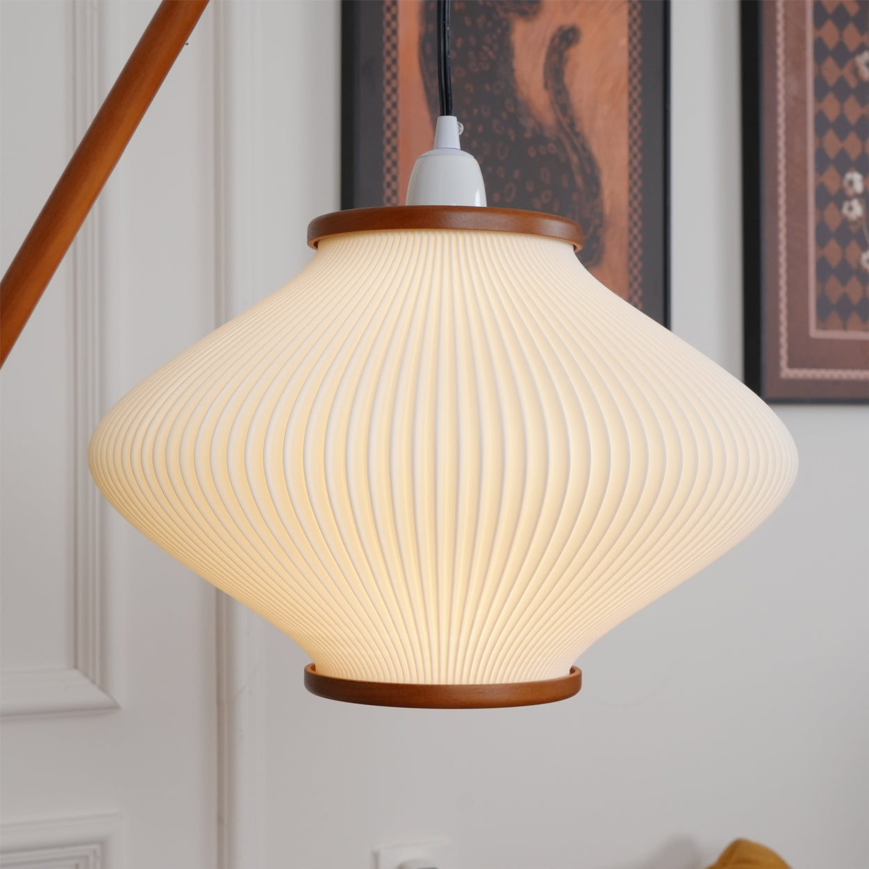 Matsusu Floor Lamp LED Brass Ash Wood Indoor Lighting