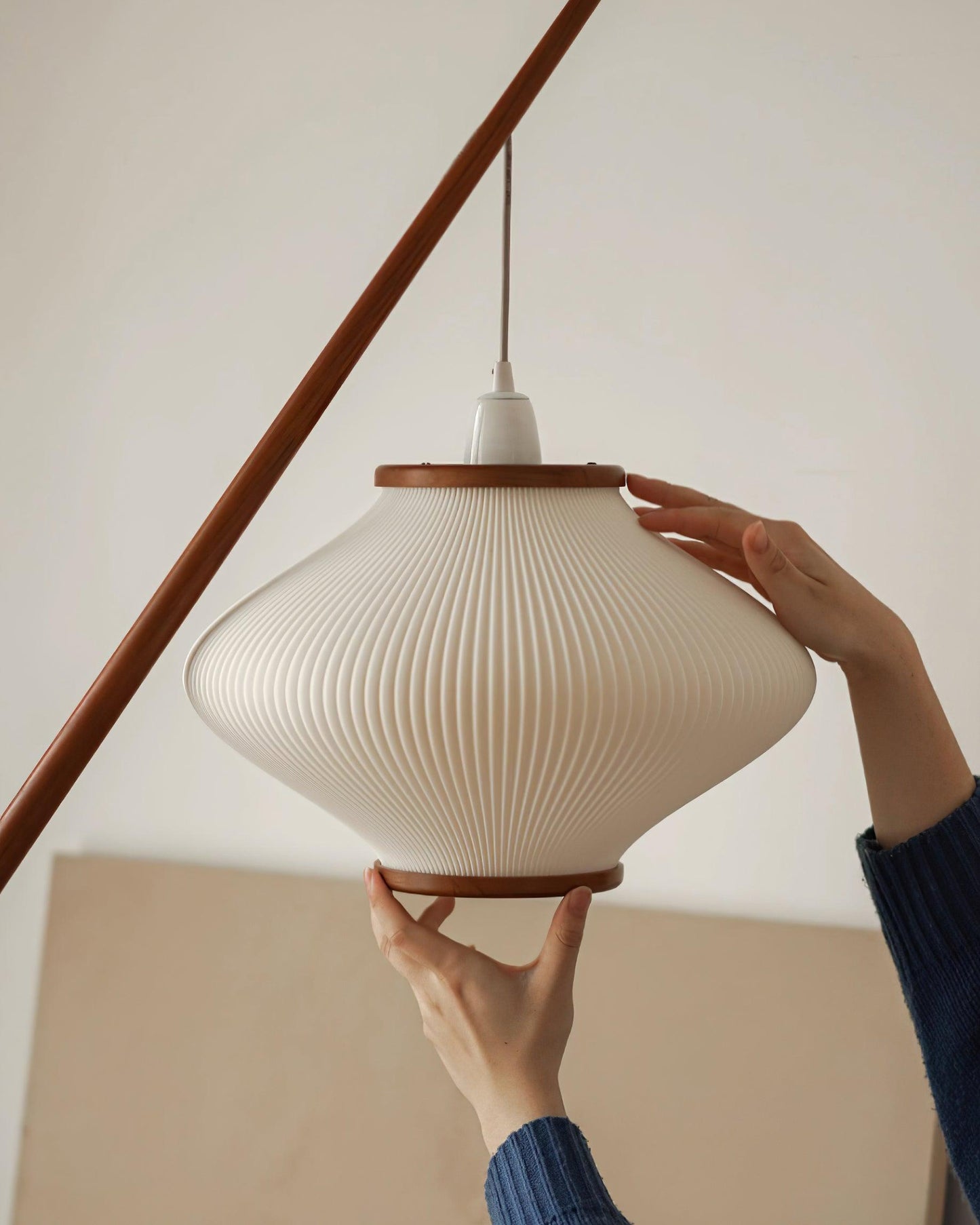 Matsusu Floor Lamp LED Brass Ash Wood Indoor Lighting