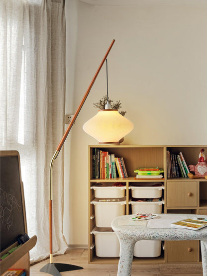 Matsusu Floor Lamp LED Brass Ash Wood Indoor Lighting