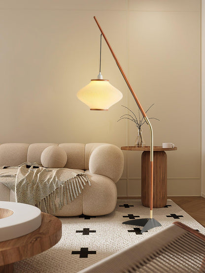 Matsusu Floor Lamp LED Brass Ash Wood Indoor Lighting